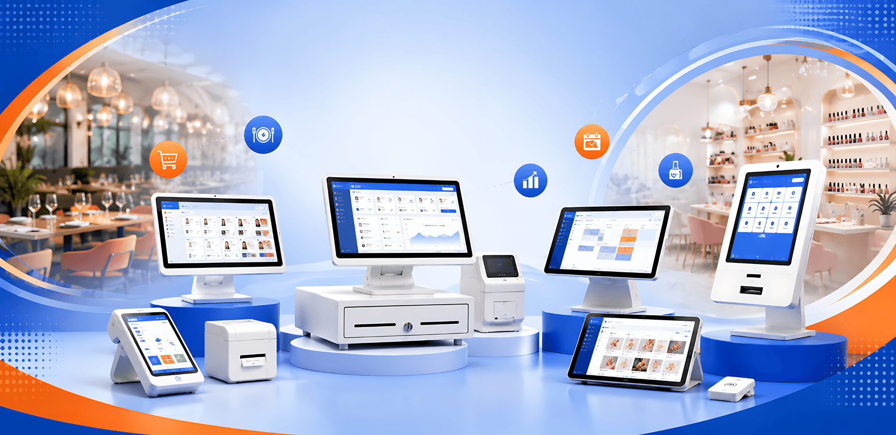 QuickTap POS systems collage